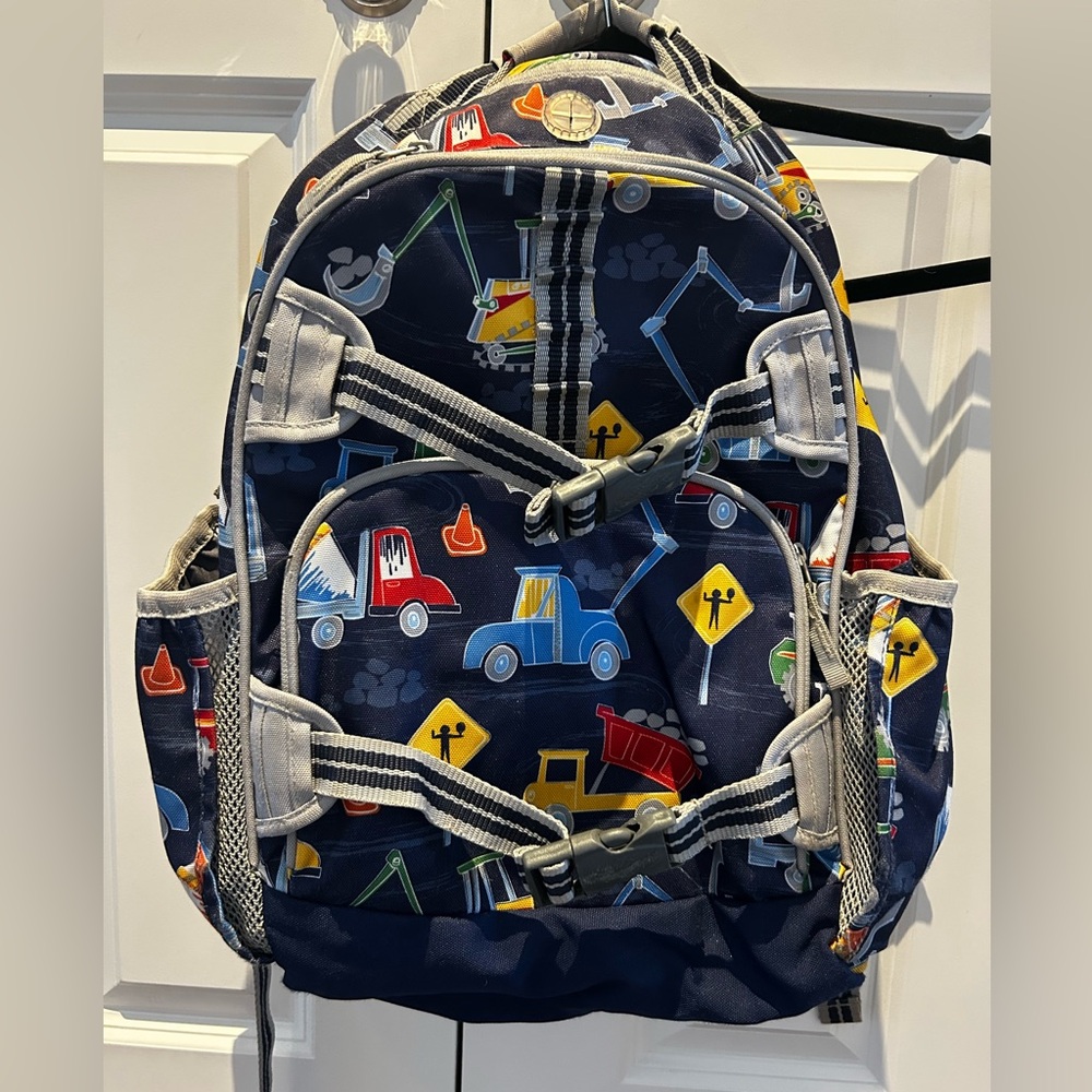 Pottery Barn Kids Construction Vehicle backpack. Very good condition.